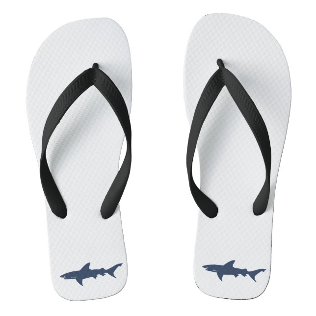 Blue Shark Flip Flops (Footbed)