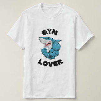 Blue shark gym lover T-shirt