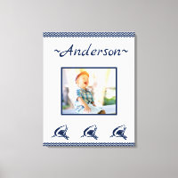 Blue Shark Nautical Navy Photo Frame