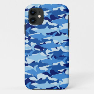 Blue Shark Pattern iPhone 11 Case