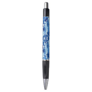 Blue Shark Pattern   Monogram