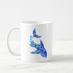 Blue Shark Tattoo Coffee Mug