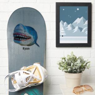 Blue Shark Terror Ocean Marine Animal Cartoon Name