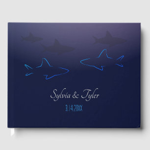 Blue Shark Wedding Guest Book