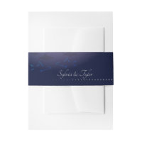 Blue Shark Wedding Invitation Belly Band