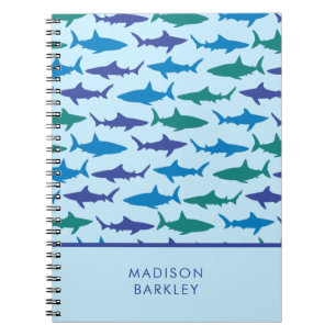 Blue Sharks Cute Kid's Notebook