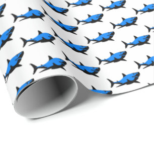 Blue Sharks Wrapping Paper
