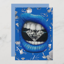 Blue shattered glass and diamonds tote bag thank y