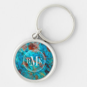 Blue Shattuckite Key Ring