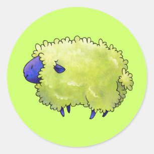Blue Sheep Small Stickers