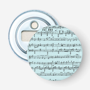 Blue Sheet Music Bottle Opener