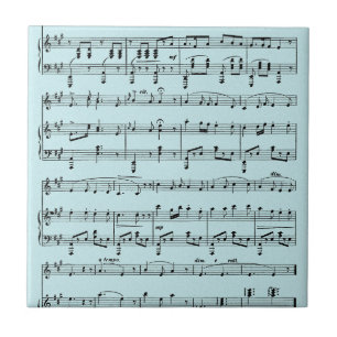 Blue Sheet Music Tile