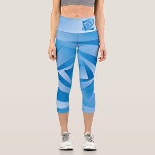 Blue Sheets Capri Leggings