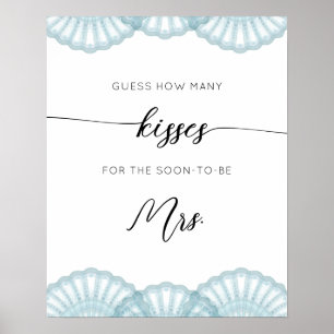 Blue Shell how many kisses bridal shower game  Poster