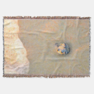 Blue shell in the path of a wave throw blanket