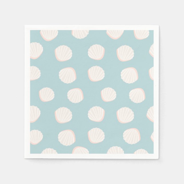 Blue Shell Pattern Napkin (Front)