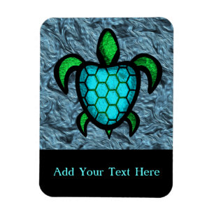 Blue Shell Turtle Customisable  Flexi Magnet