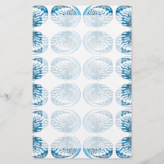 Blue Shells Pattern. Stationery