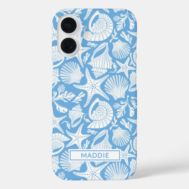 Blue Shells Personalized Case-Mate iPhone Case (Back)