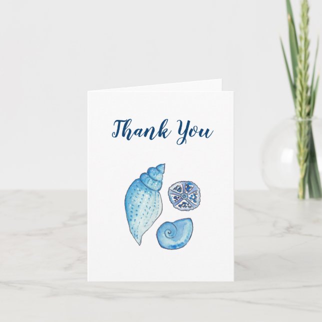 Blue Shells Thank You Card (Front)