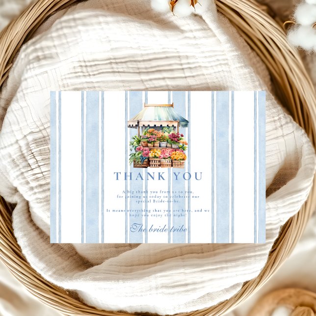 Blue She's Off the Market Bridal Shower Thank You Card (Creator Uploaded)