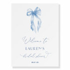 Blue She's Tying The Knot Bridal Shower Welcome