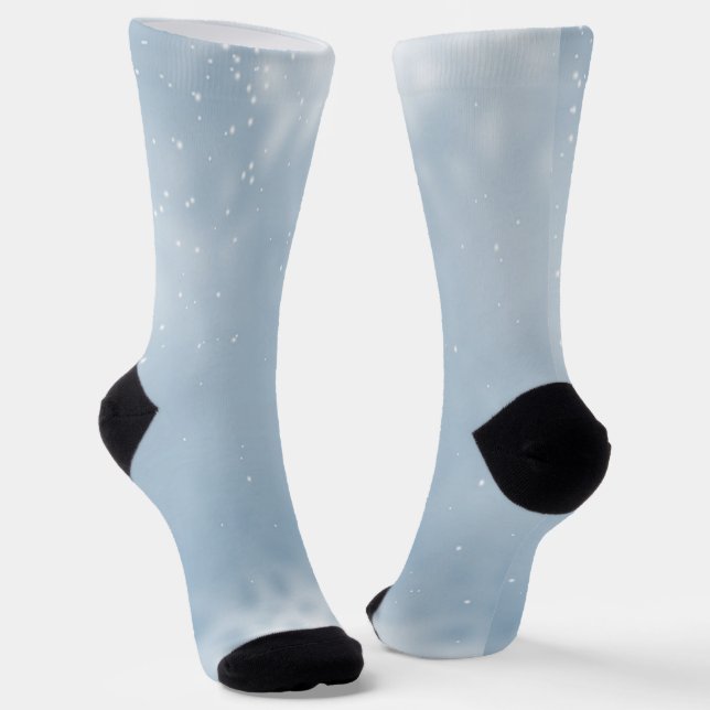 Blue shimmer and glitter socks (Angled)