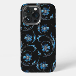 Blue Shimmer Floral 2 iPhone 13 Pro Case