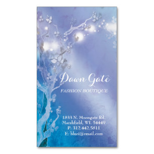 Blue Shimmering Grace Magnetic Business Cards