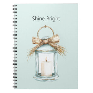 Blue Shine Bright Candle Notebook