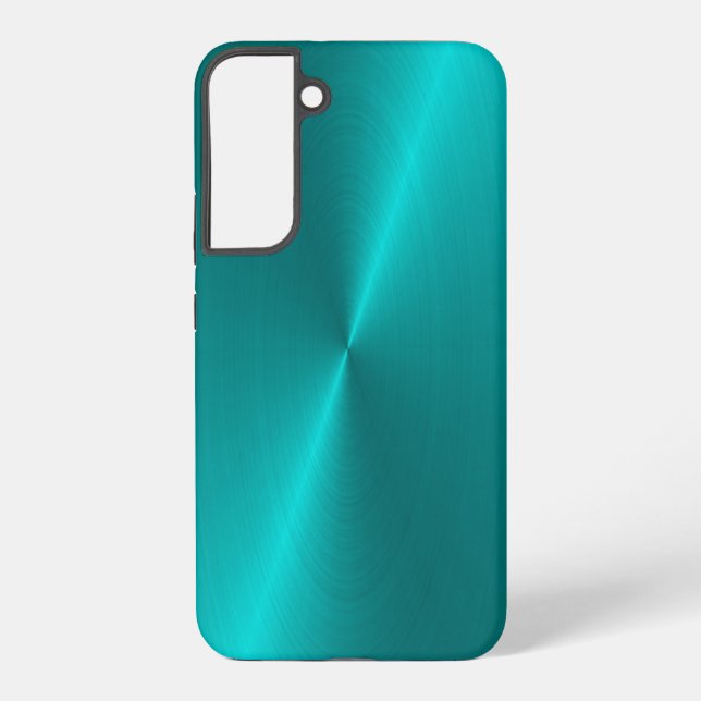 Blue shiny faux metal samsung galaxy case (Back)