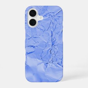blue shiny foil iPhone 16 case