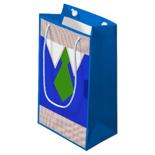 Blue Shirt and Tie Small Gift Bag