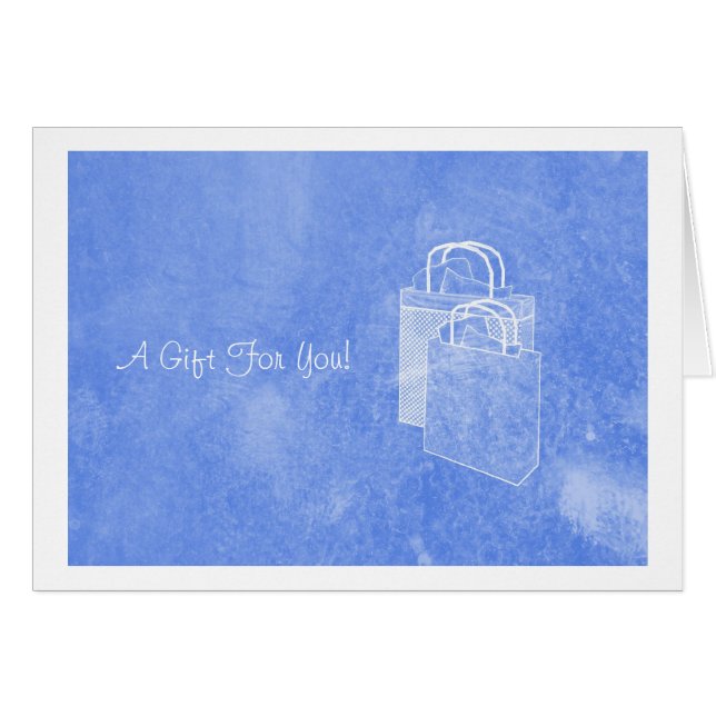 Blue Shopping Spree Money Enclosed (Front Horizontal)