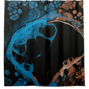 Blue Shower Curtain