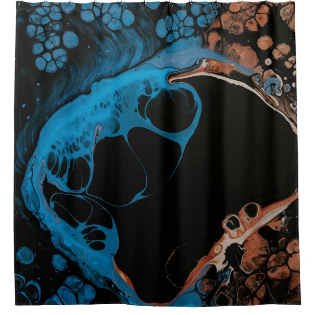 Blue Shower Curtain (Front)