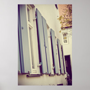 Blue shutters poster