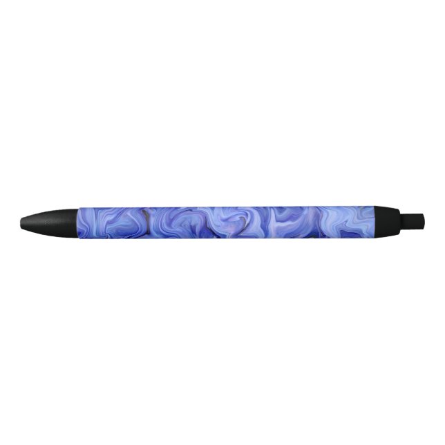 Blue silk abstract            black ink pen (Front)