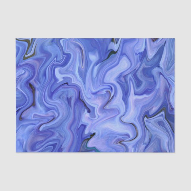 Blue silk abstract    tissue paper (Front)