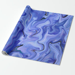 Blue silk abstract     wrapping paper