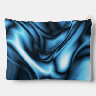 Blue Silk Accessory Pouch
