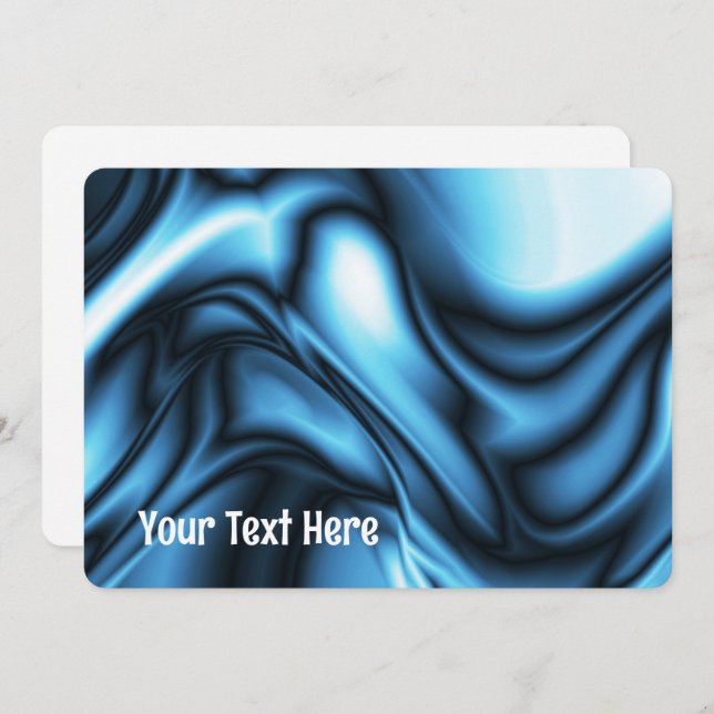 Blue Silk Invitation (Front/Back)