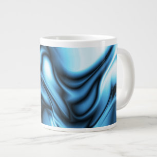 Blue Silk Large Coffee Mug