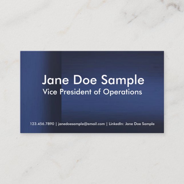 Blue Silk Résumé networking cards (Front)