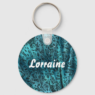 Blue silk texture key ring