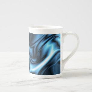 Blue Silk wave Bone China Mug