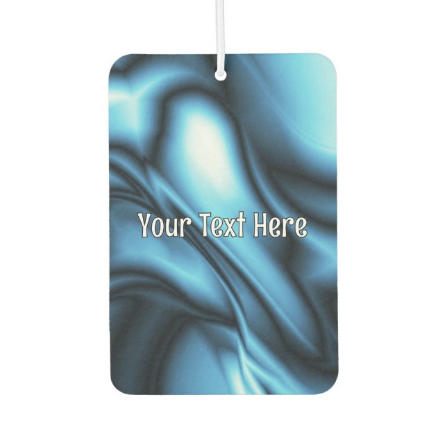 Blue Silk wave Car Air Freshener (Front)