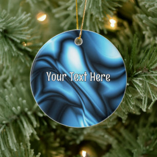 Blue Silk wave Ceramic Tree Decoration