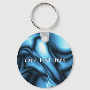 Blue Silk wave Key Ring