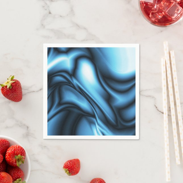 Blue Silk wave Napkin (Insitu)